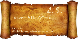 Latzer Viktória névjegykártya